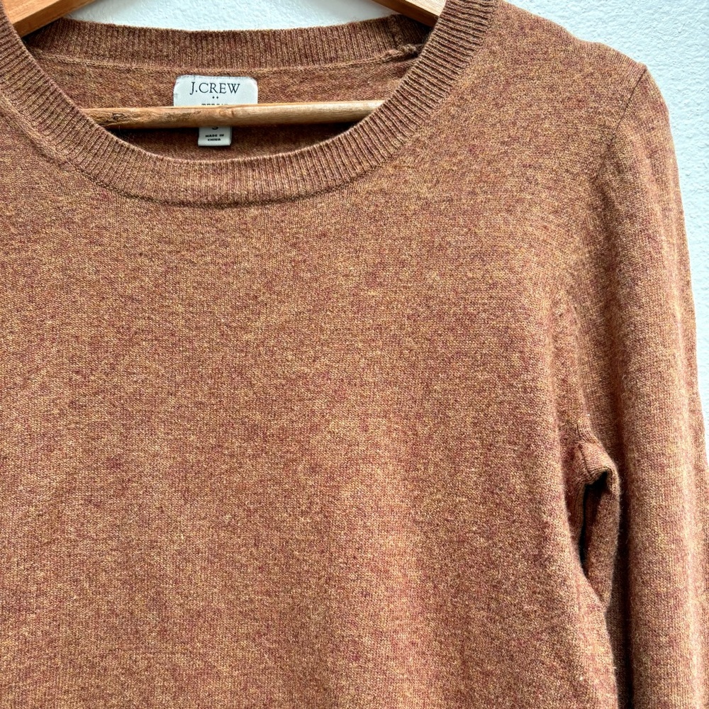 J. Crew Factory Brown Wool Blend Teddie Sweater - Picture 3 of 5